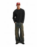 The Signature Henley - Washed Black