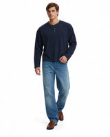 The Signature Henley - Vintage Navy