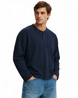 The Signature Henley - Vintage Navy