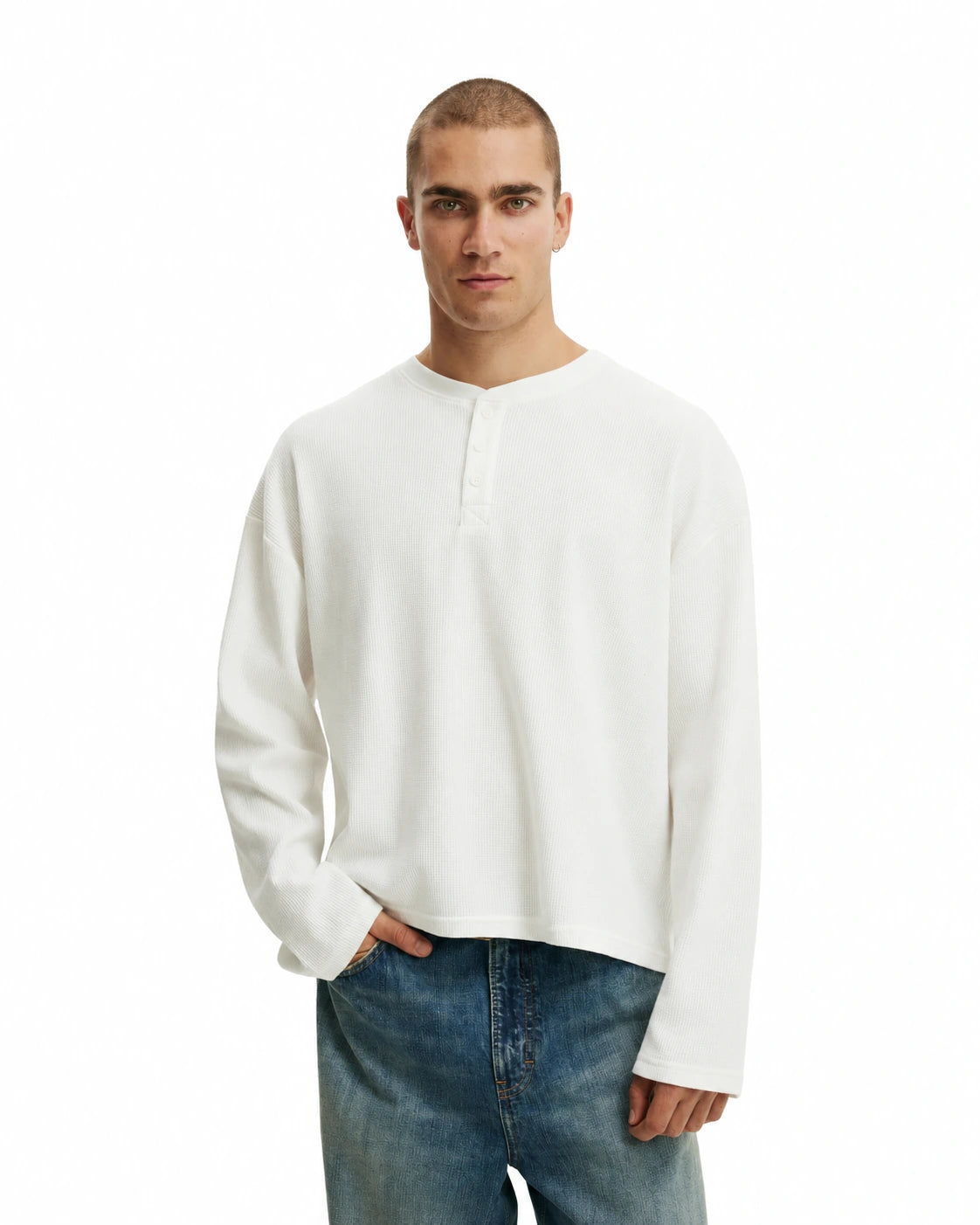 The Signature Henley - Vintage White